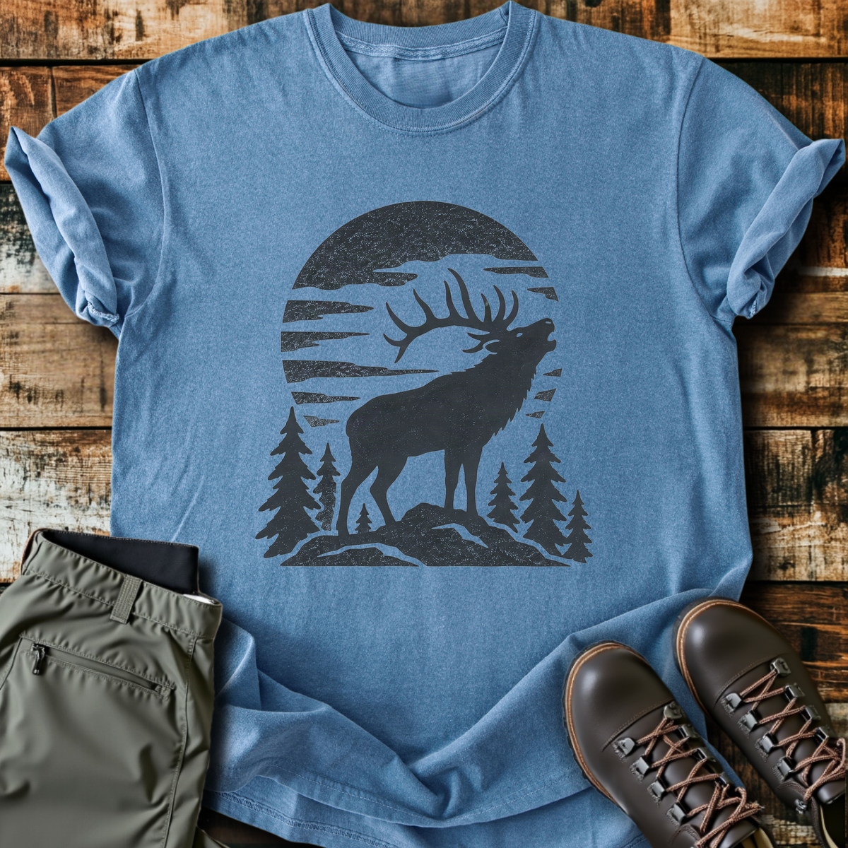 Bugling Elk Sunset T-Shirt product image 4