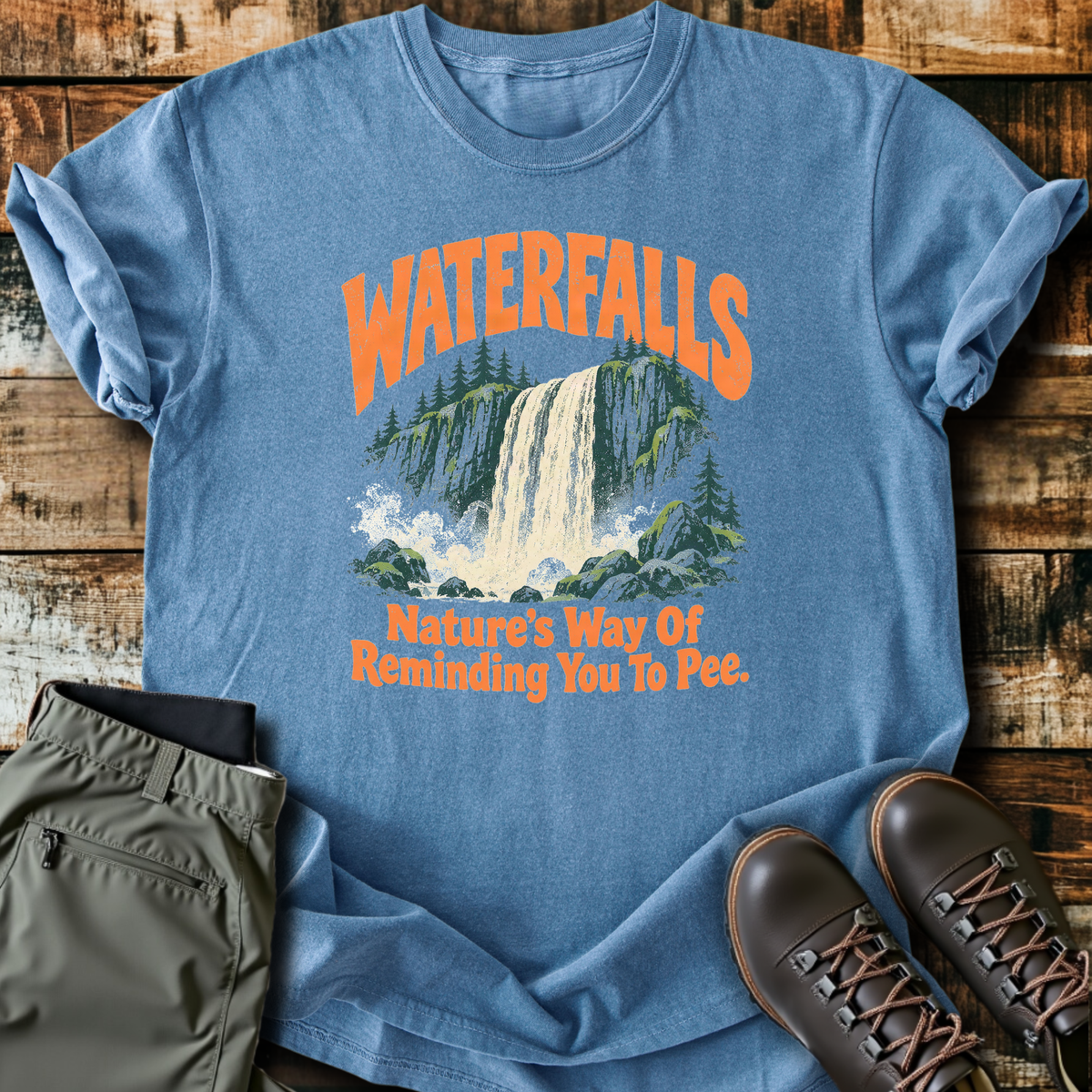 Waterfalls Remind You To Pee T-Shirt product image 5