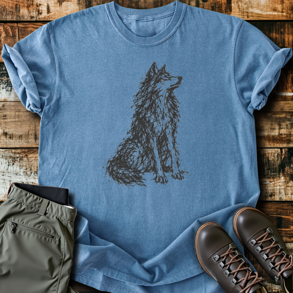 Scribble Wolf T-Shirt product image 1
