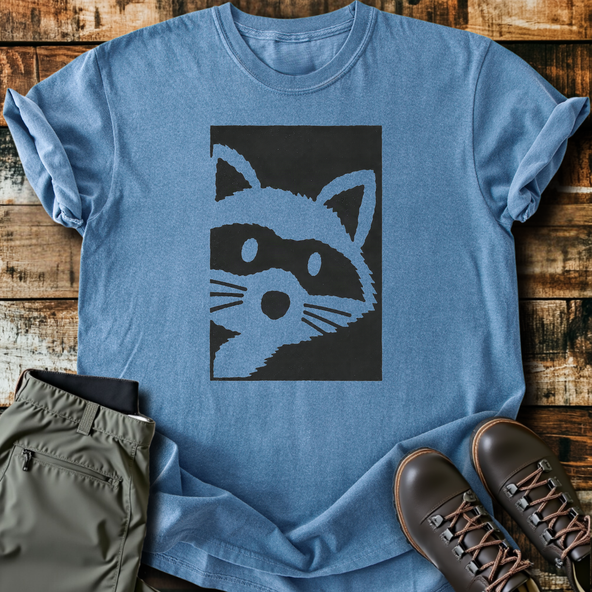 Raccoon Block Print T-Shirt product image 2