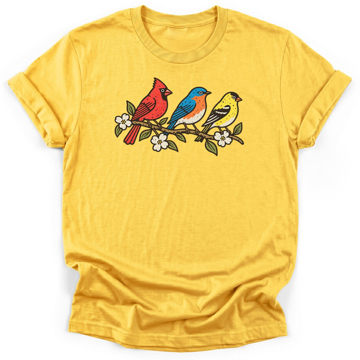 Three Songbirds On A Branch T-Shirt product image 3