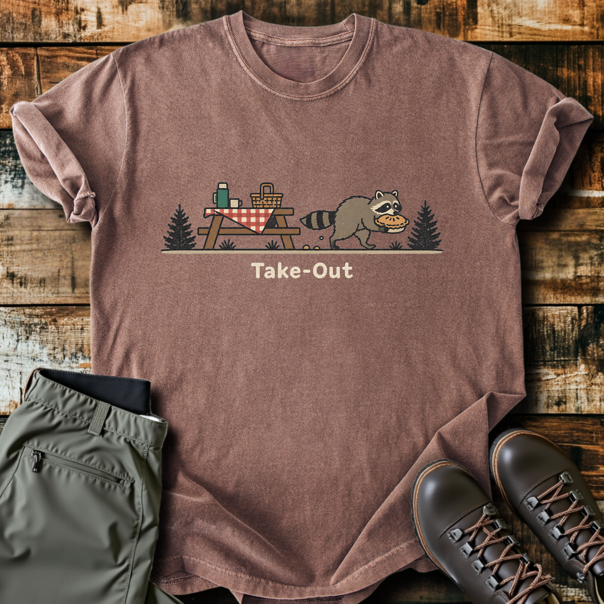 Take-Out Raccoon T-Shirt product image 4