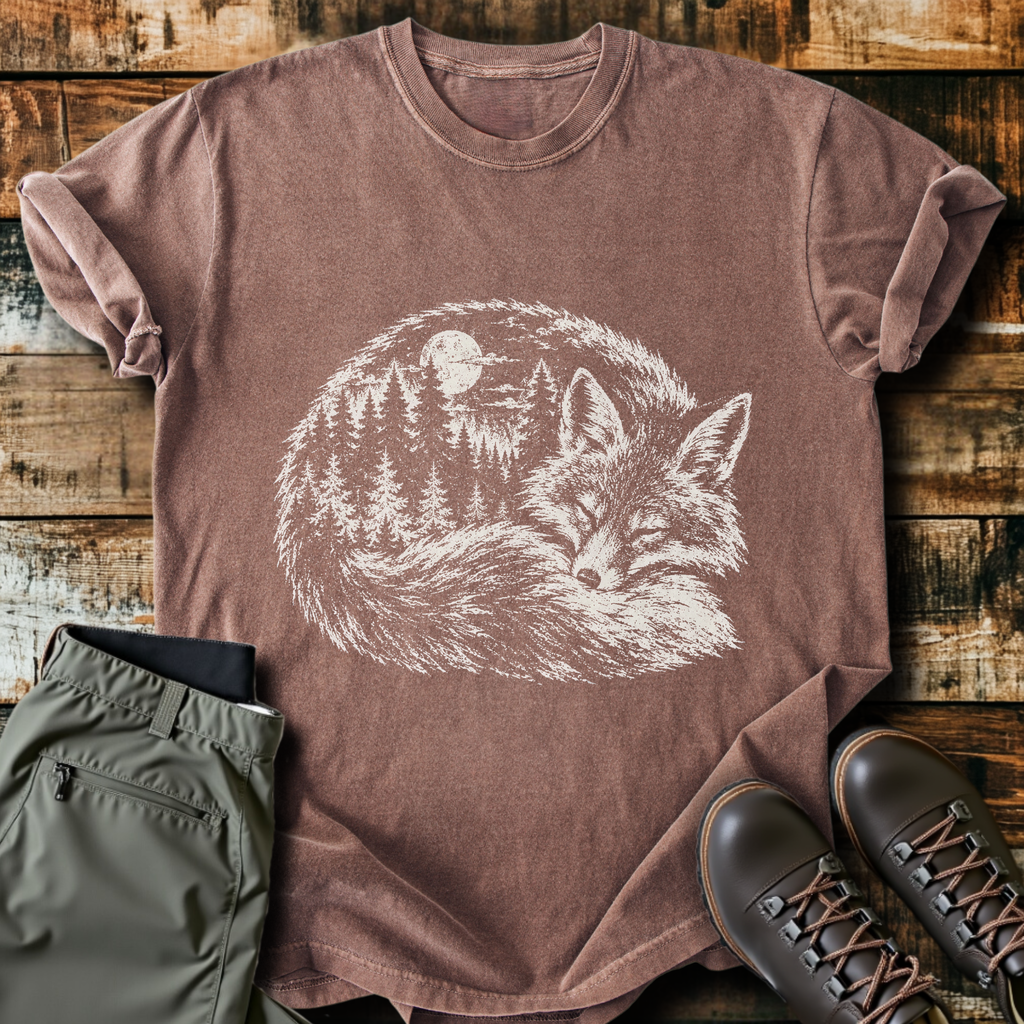 Sleeping Fox Forest T-Shirt product image 4