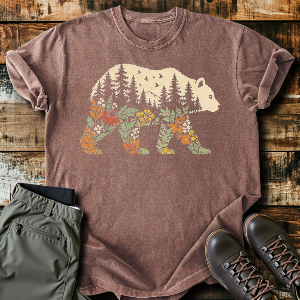 Wildflower Forest Bear T-Shirt product image 4