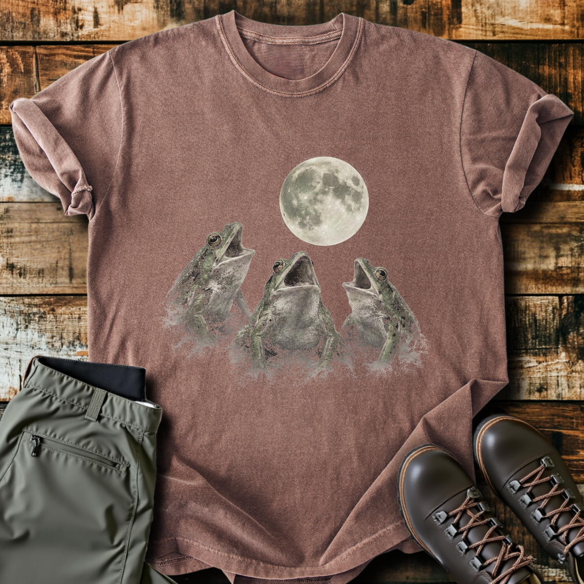 Frogs Howling At The Moon T-Shirt product image 4