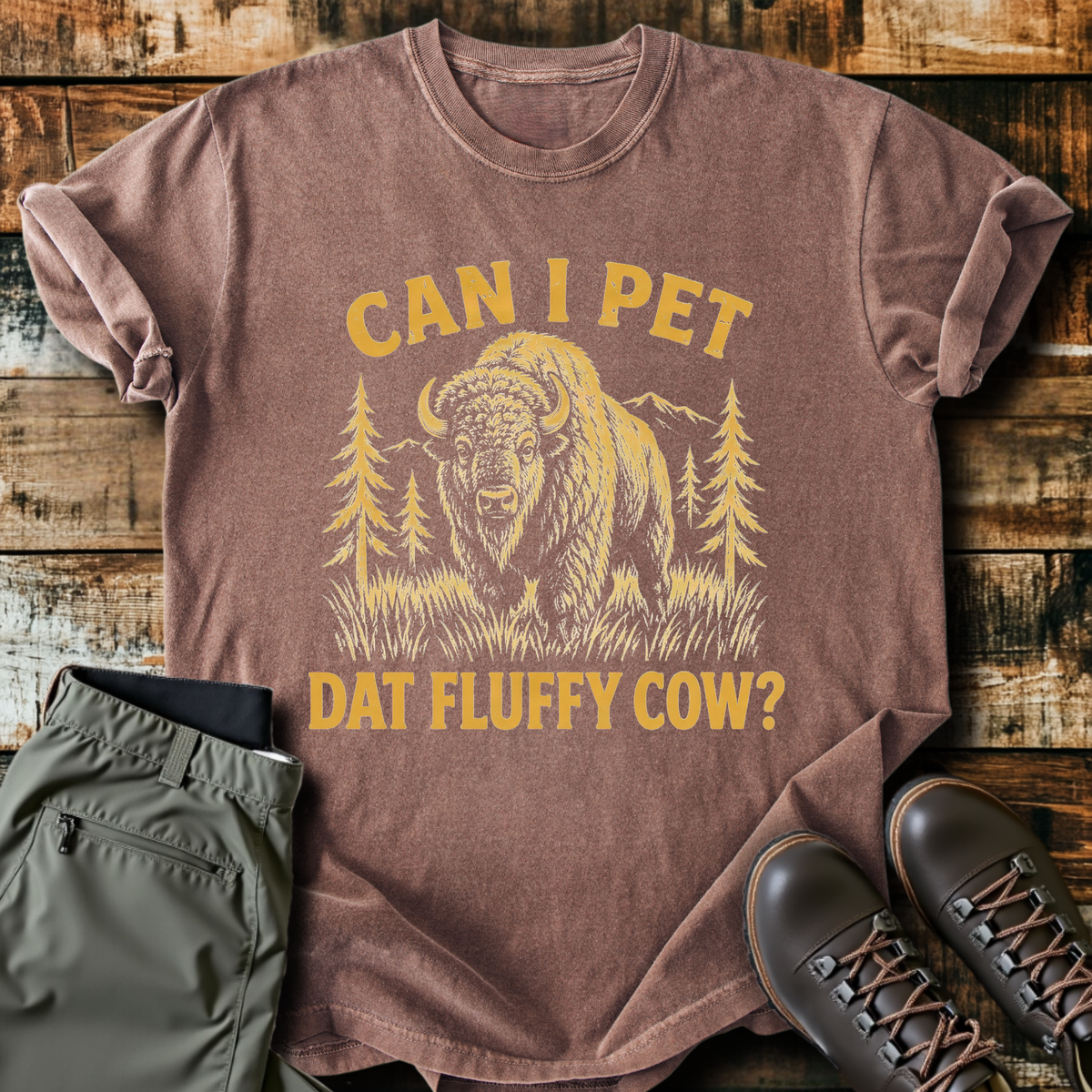 Can I Pet Dat Fluffy Cow T-Shirt product image 5