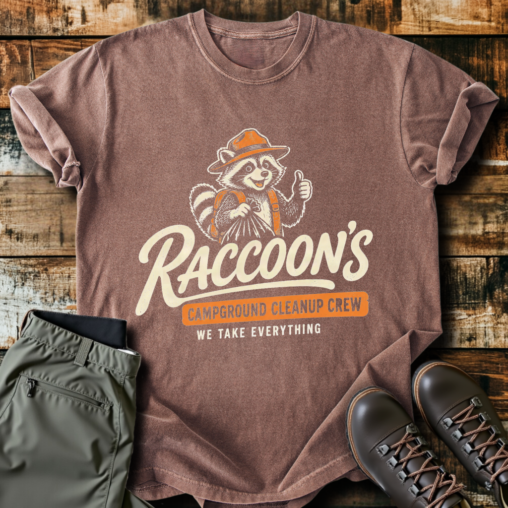 Raccoon's Campground Cleanup Crew T-Shirt product image 5