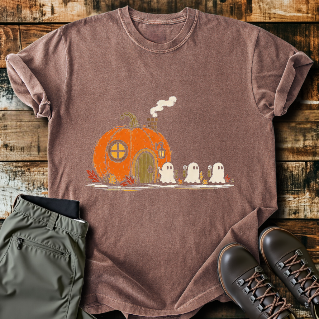 Pumpkin Cottage Ghosts T-Shirt product image 4