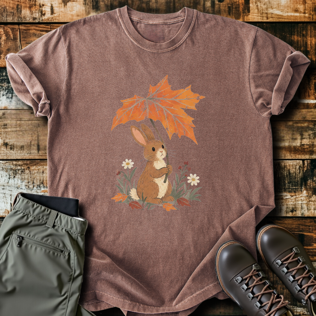 Leaf Umbrella Bunny T-Shirt product image 6