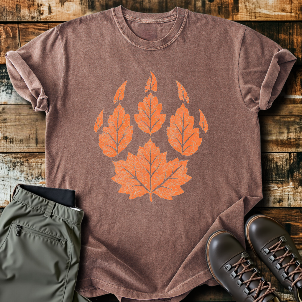 Autumn Leaf Paw Print T-Shirt product image 6