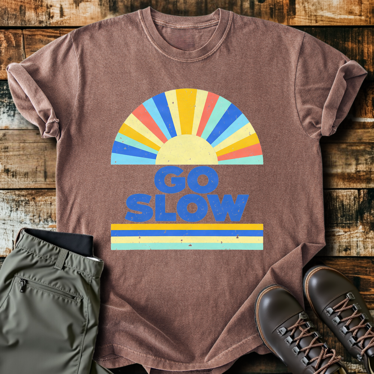 Go Slow Rainbow T-Shirt product image 5