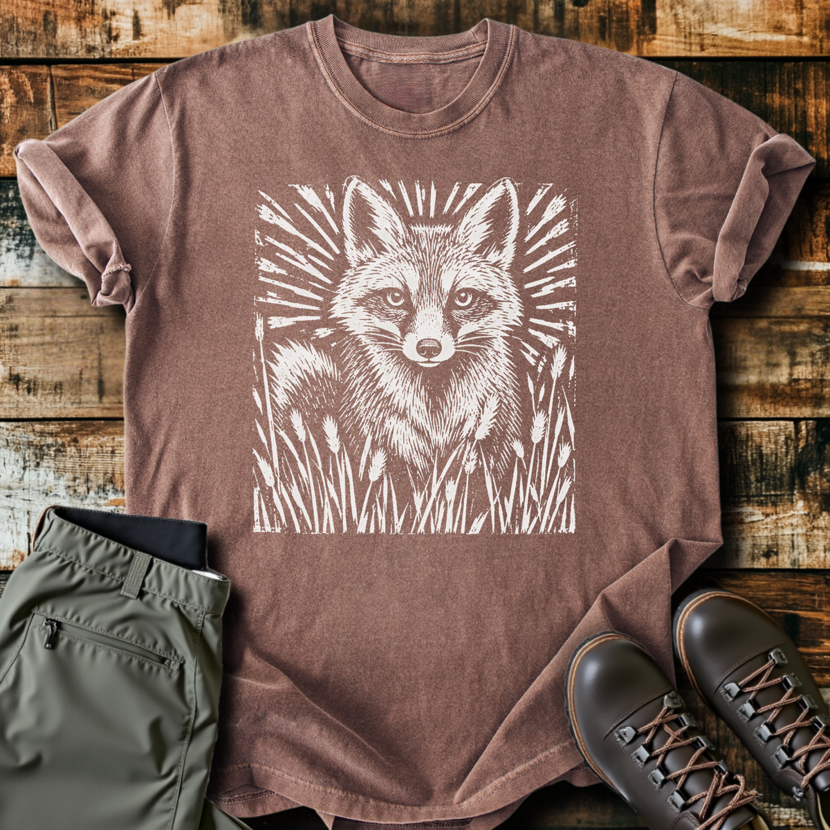Woodcut Fox T-Shirt product image 3