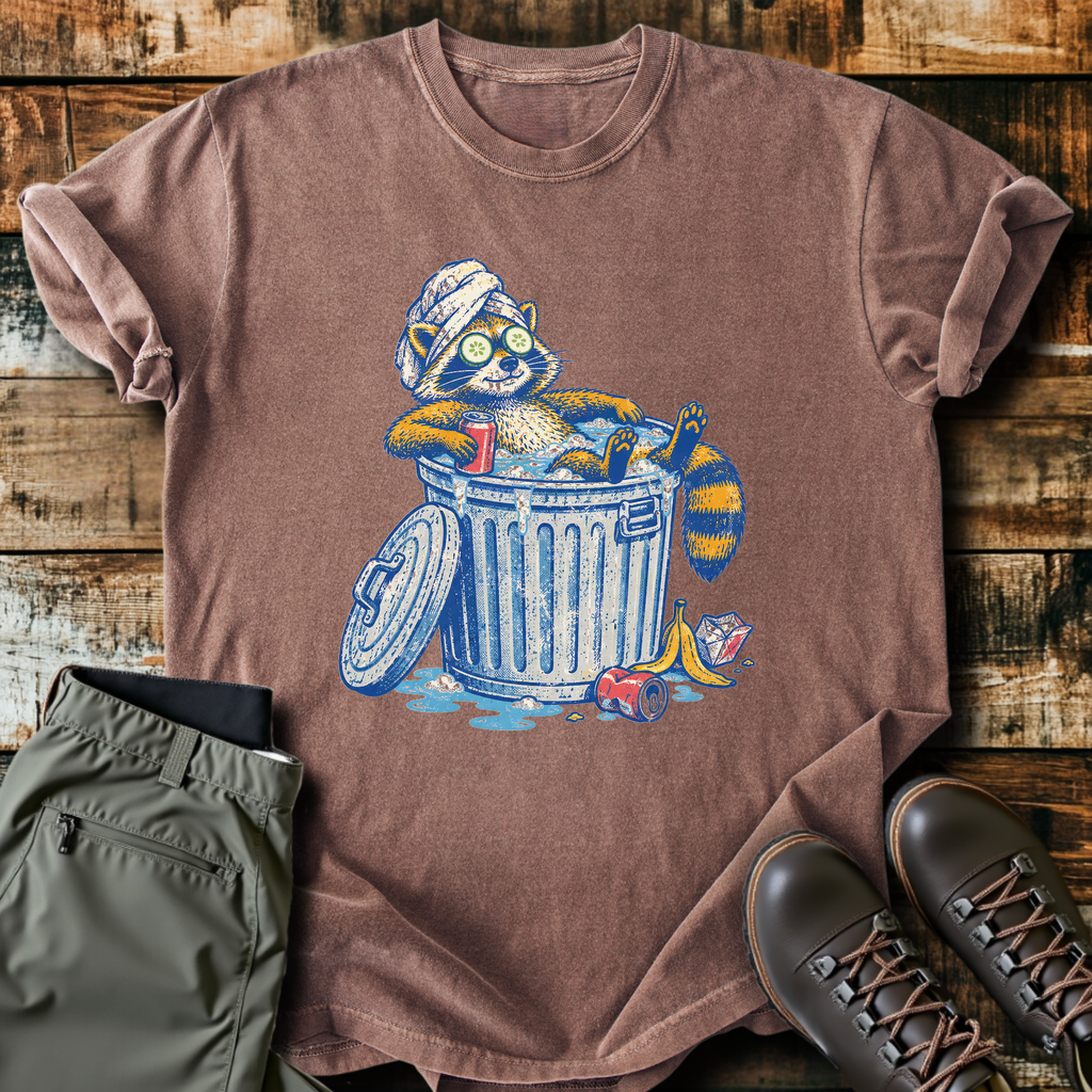 Trash Can Spa Raccoon T-Shirt product image 6