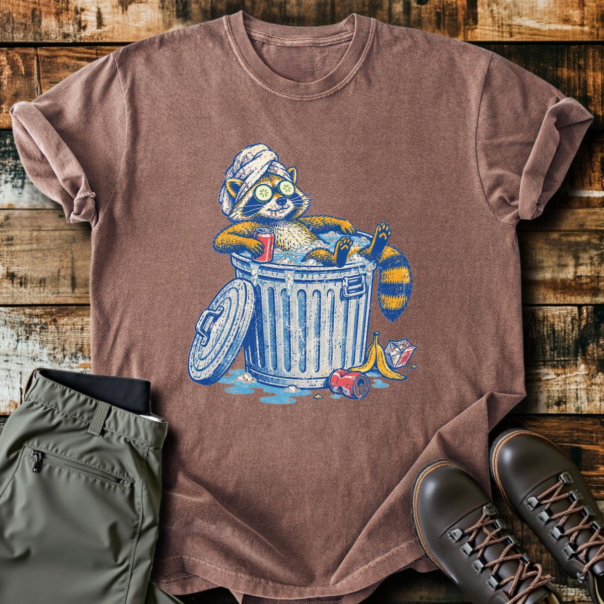 Trash Can Spa Raccoon T-Shirt product image 6