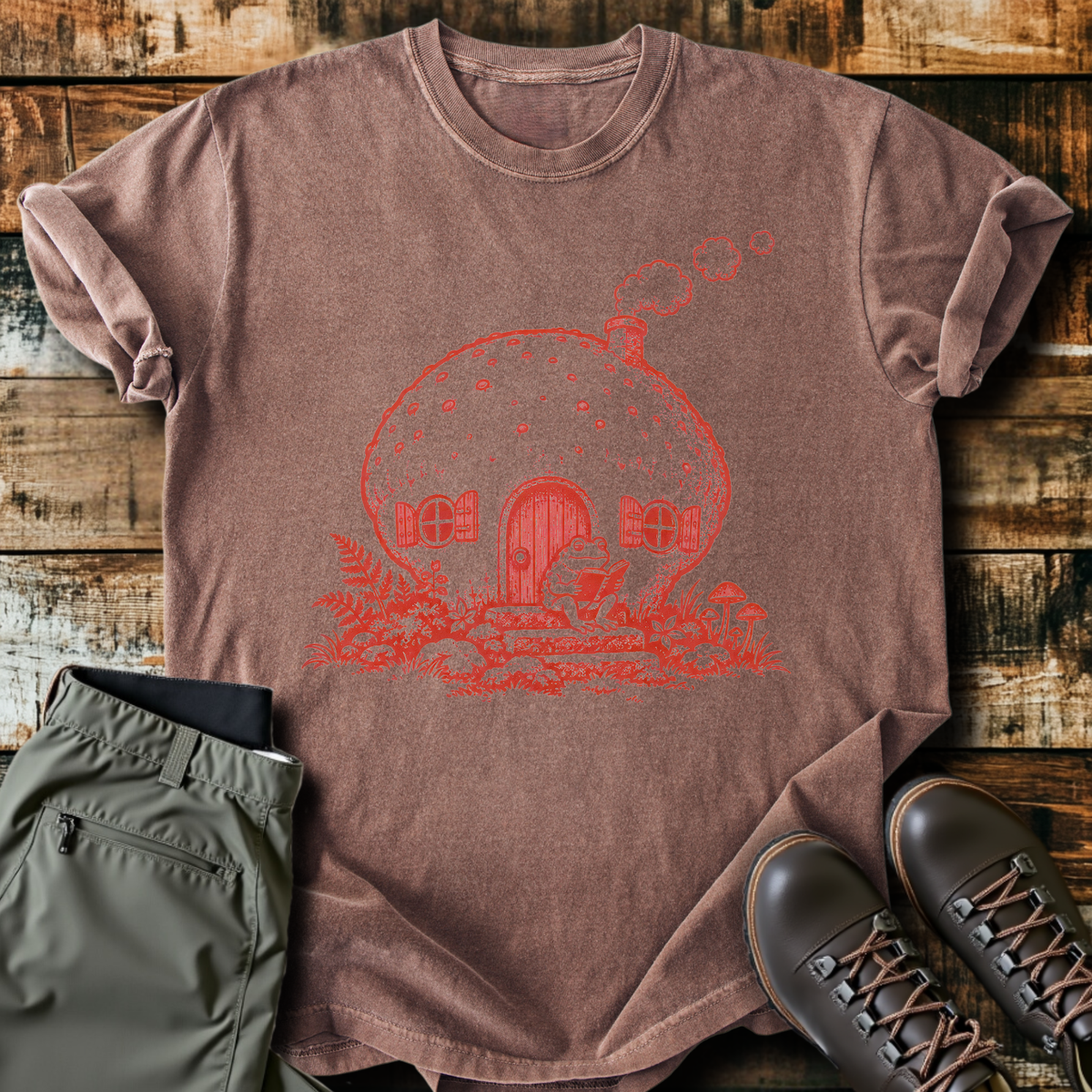 Mushroom House Frog T-Shirt product image 5