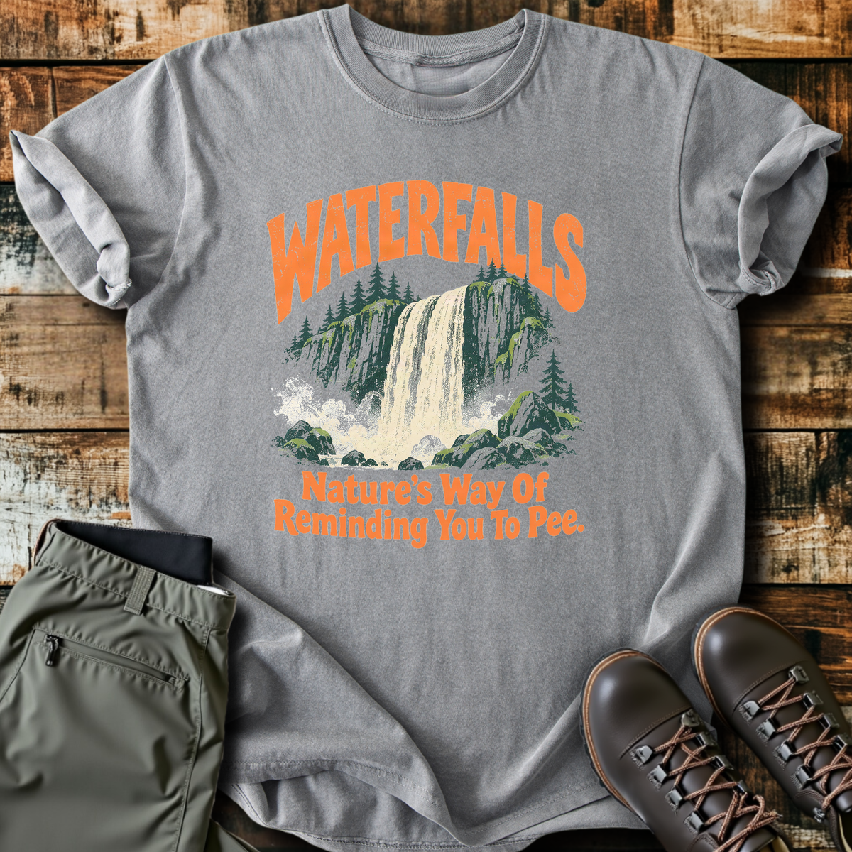 Waterfalls Remind You To Pee T-Shirt product image 1