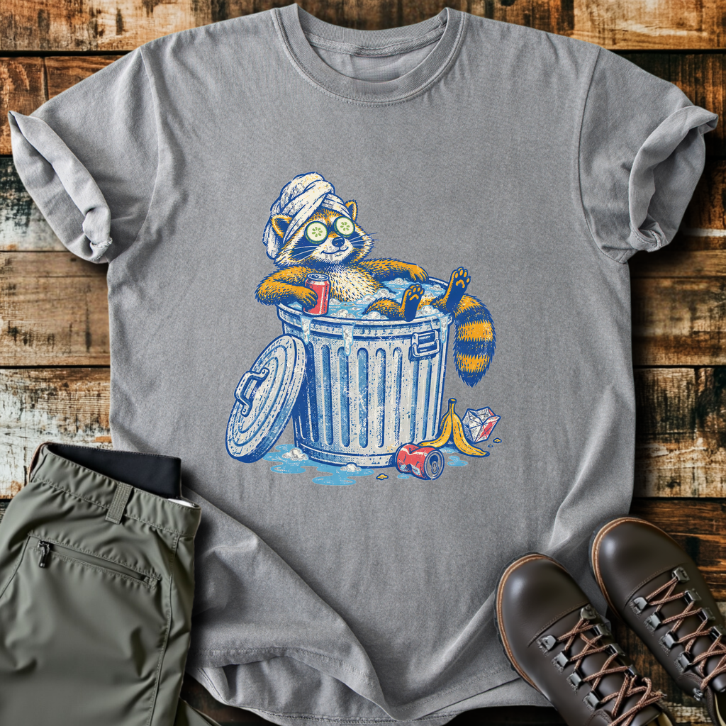 Trash Can Spa Raccoon T-Shirt product image 7