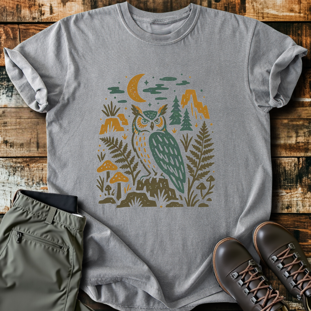 Folk Owl Ferns T-Shirt product image 6