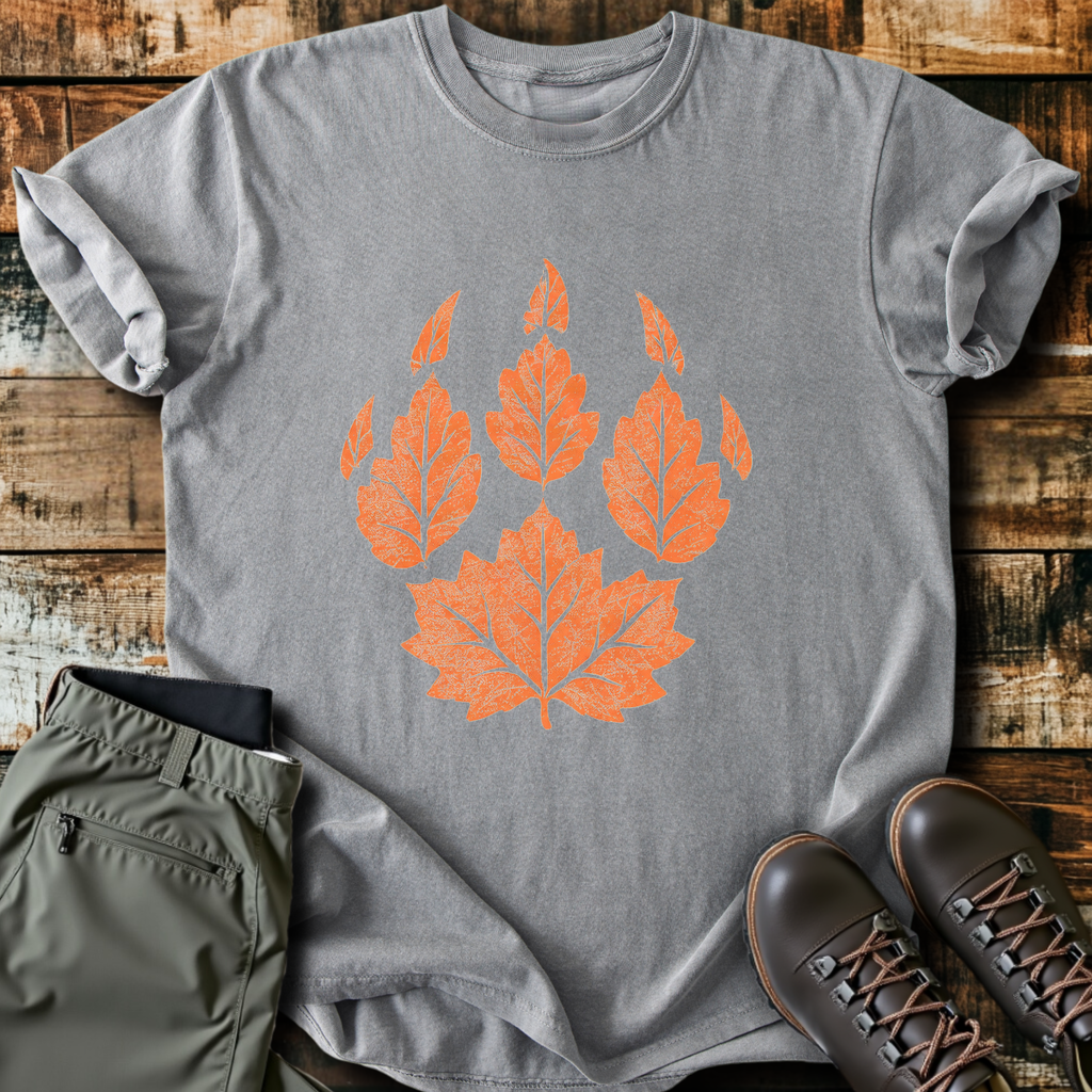 Autumn Leaf Paw Print T-Shirt product image 7