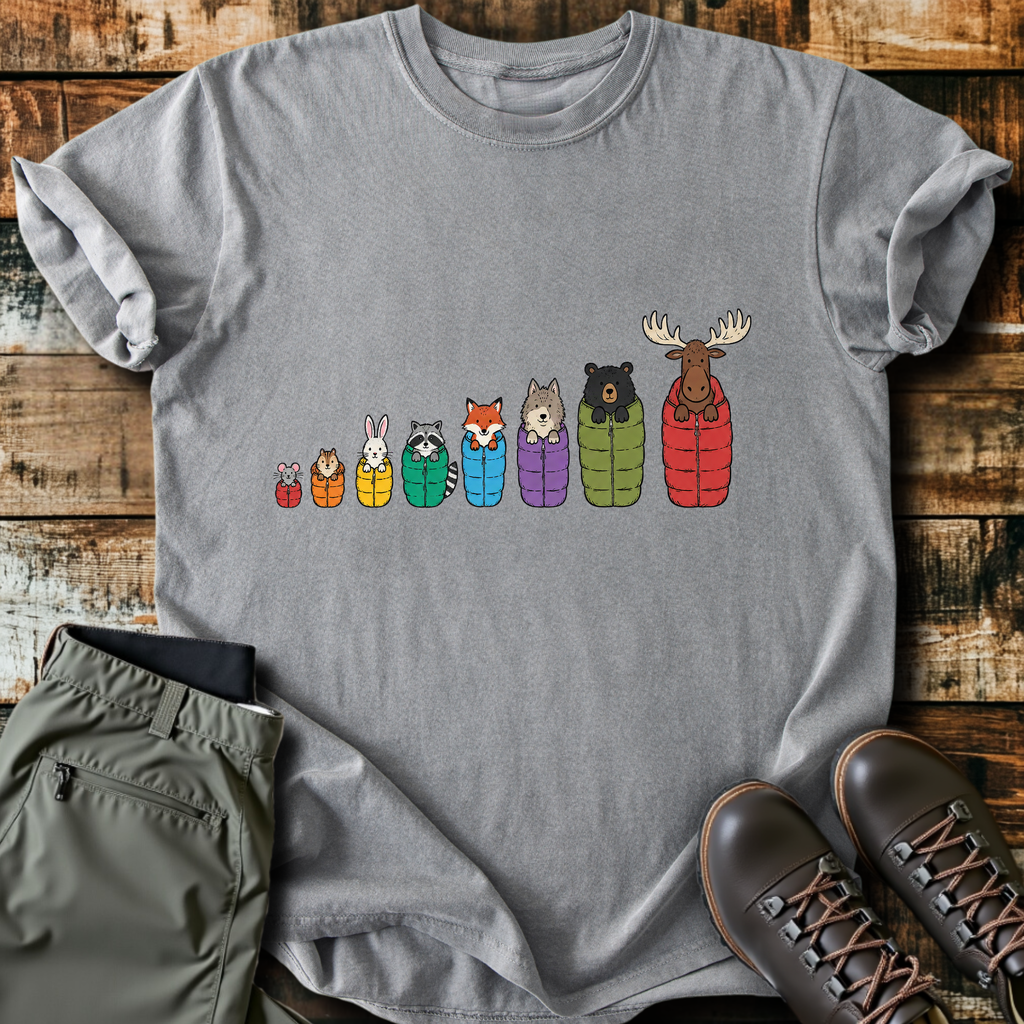 Sleeping Bag Lineup T-Shirt