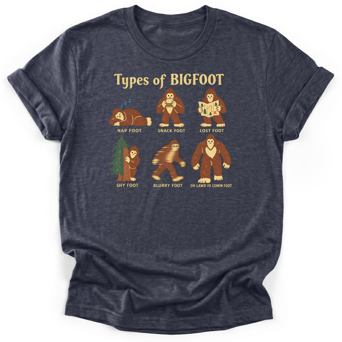 Types Of Bigfoot T-Shirt product image 4