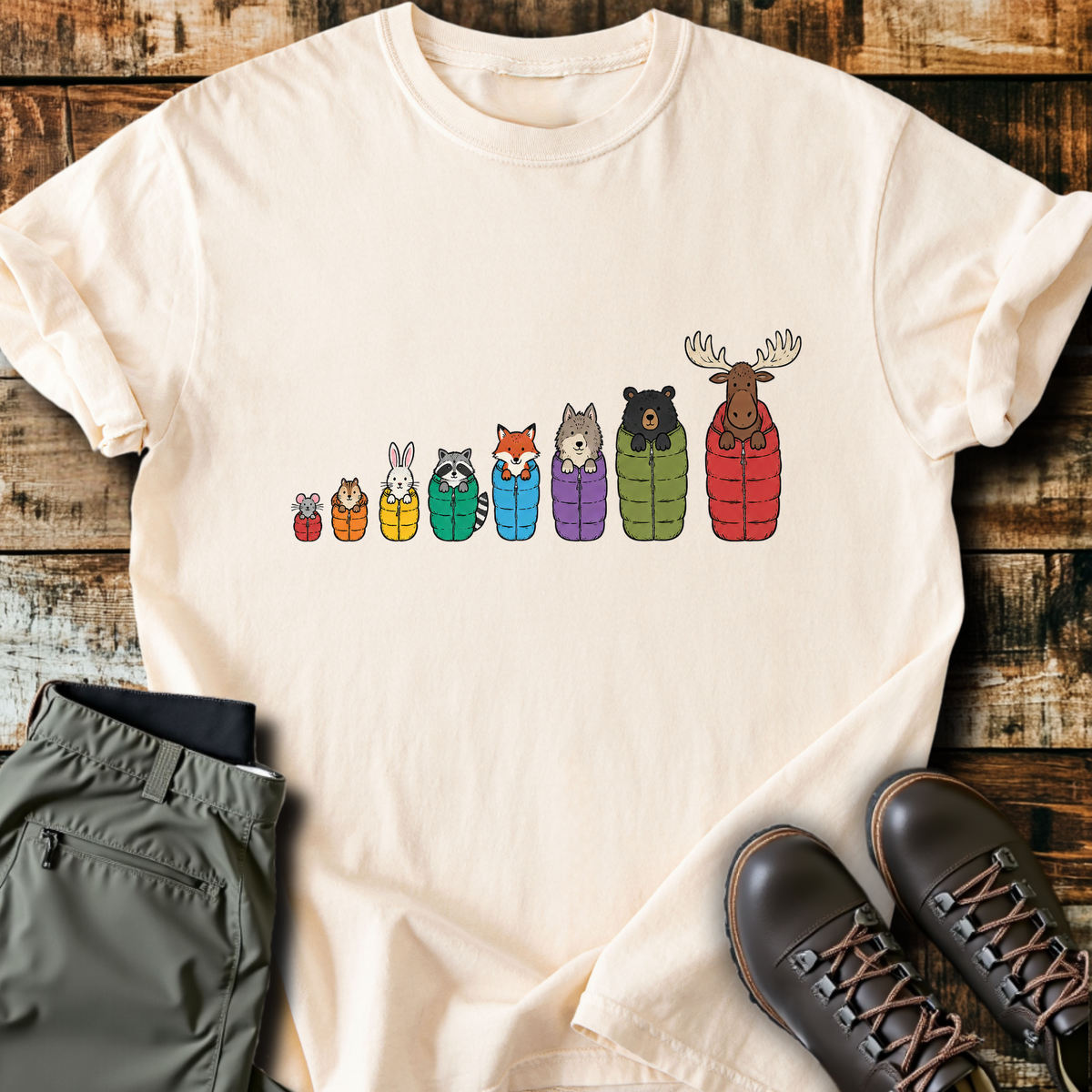 Sleeping Bag Lineup T-Shirt