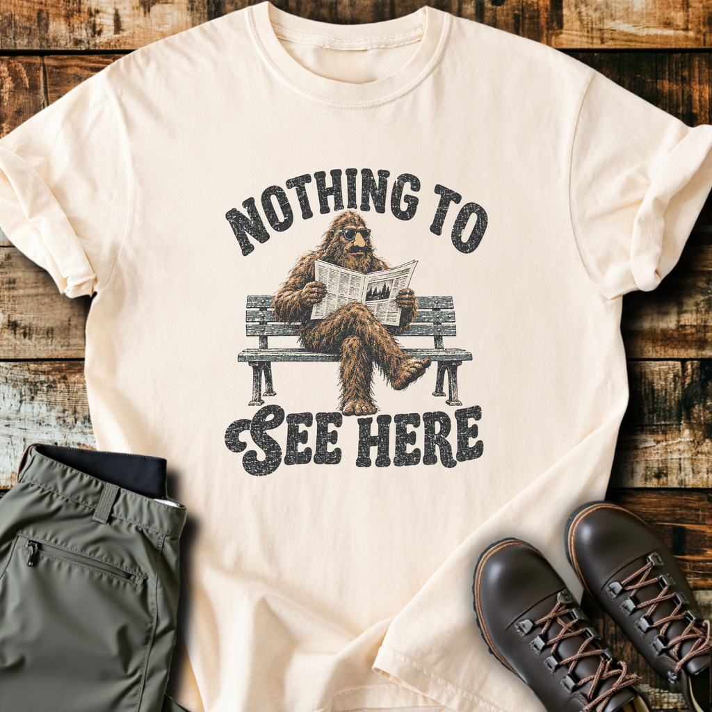 Nothing To See Here Bigfoot T-Shirt product image 5