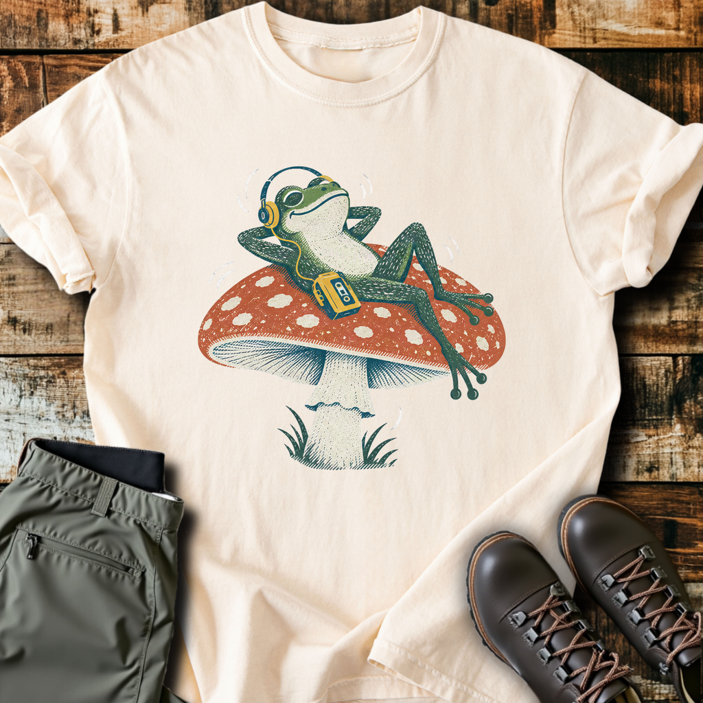 Frog Headphones Mushroom T-Shirt product image 6