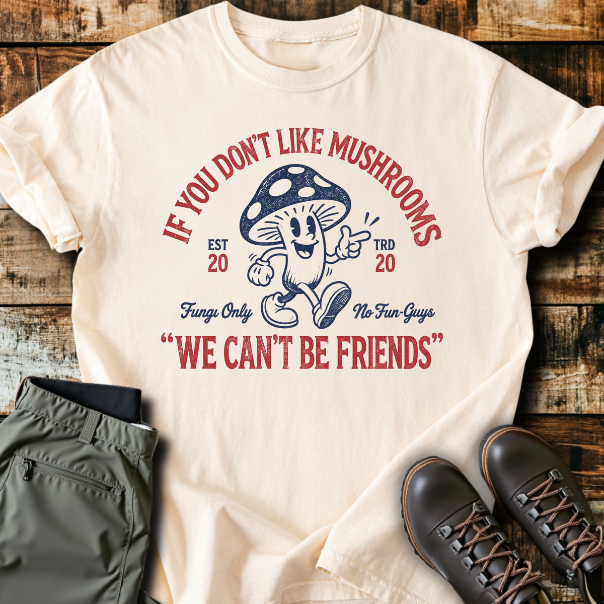 No Fun-Guys Mushroom T-Shirt product image 3