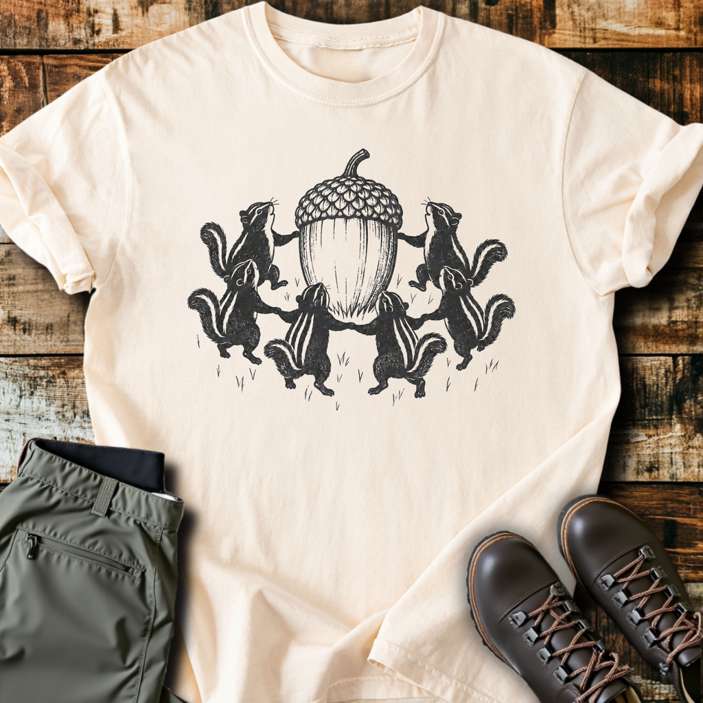 Chipmunk Acorn Circle T-Shirt product image 4