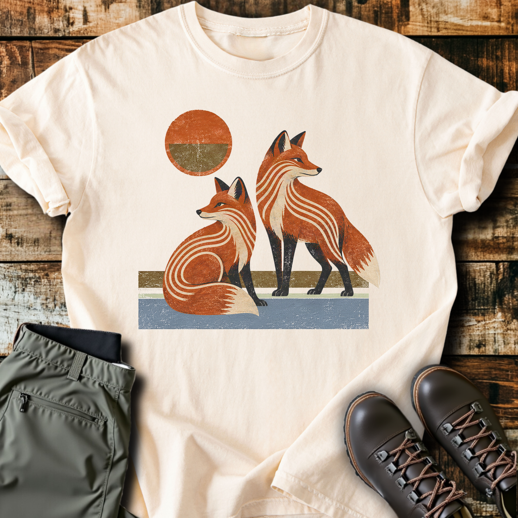 Striped Fox Pair T-Shirt product image 6