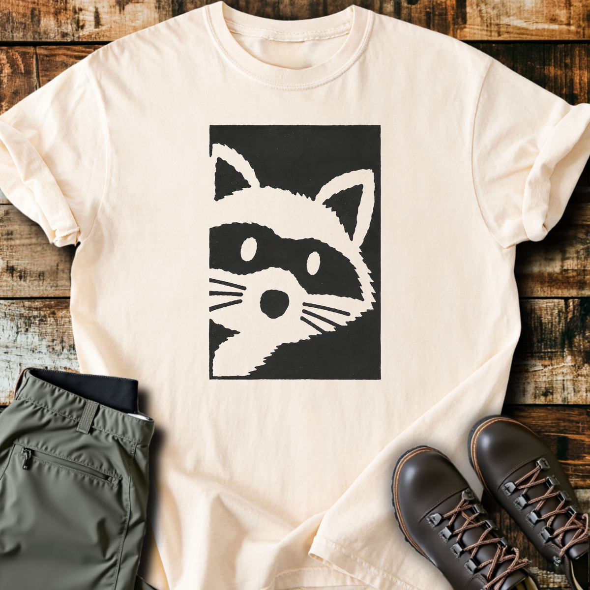 Raccoon Block Print T-Shirt product image 3