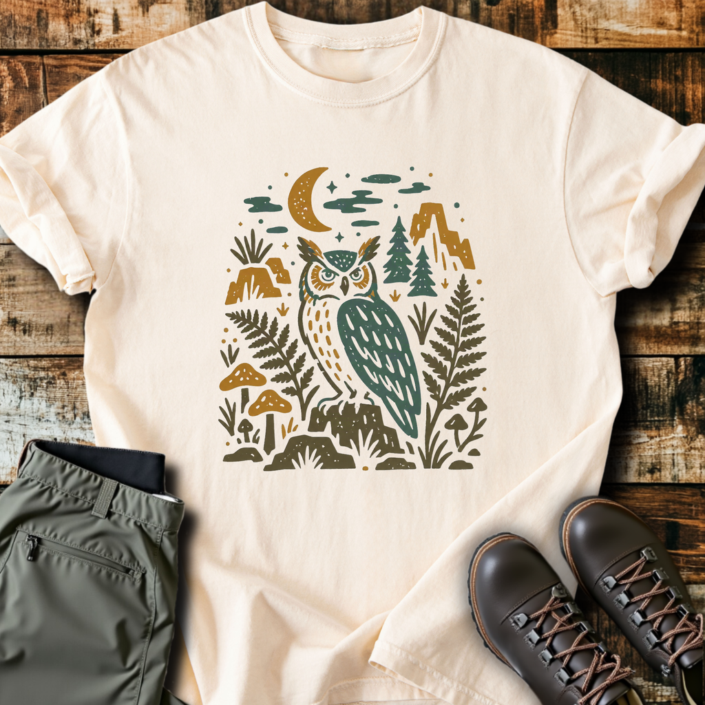 Folk Owl Ferns T-Shirt product image 1
