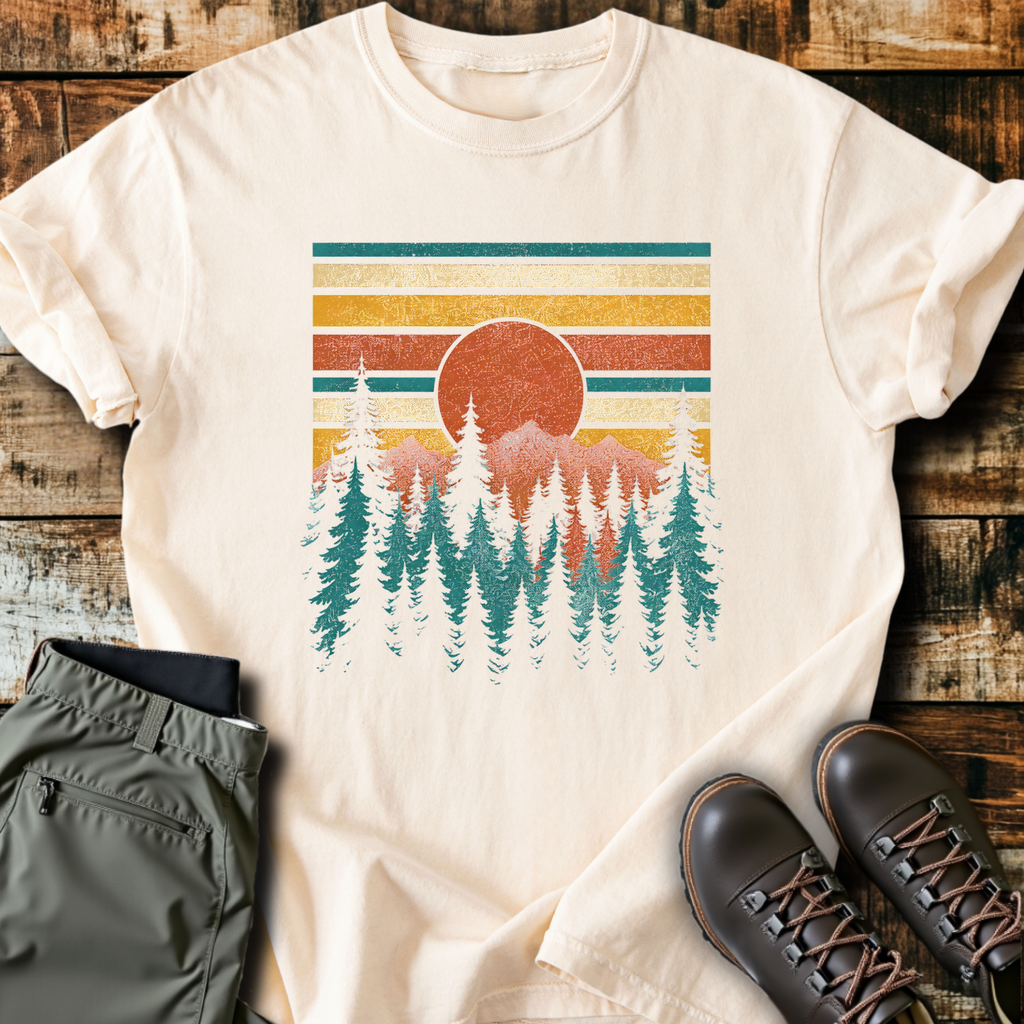 Retro Sunset Pines T-Shirt product image 7
