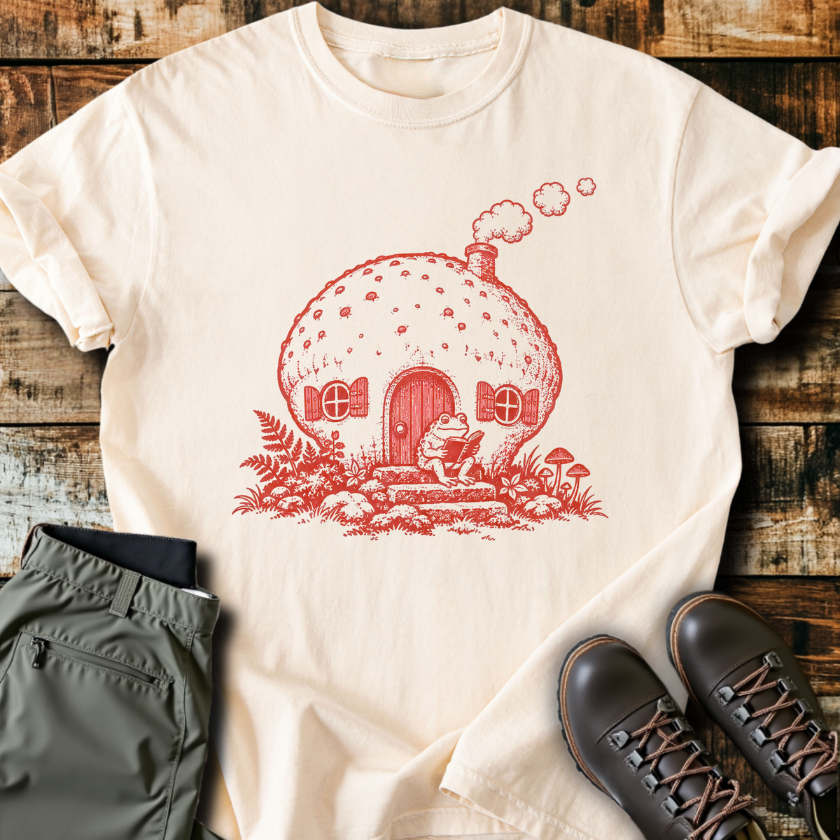 Mushroom House Frog T-Shirt product image 1