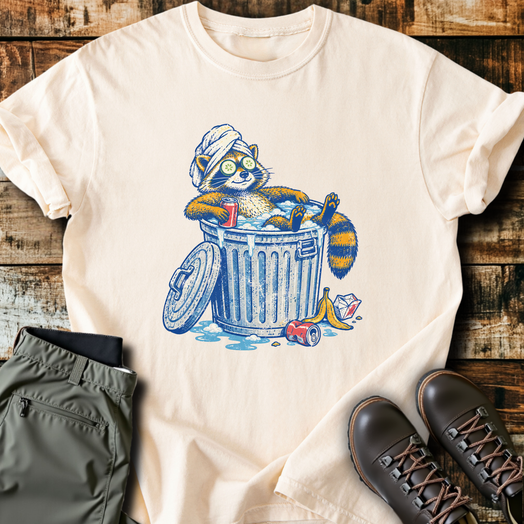 Trash Can Spa Raccoon T-Shirt product image 8