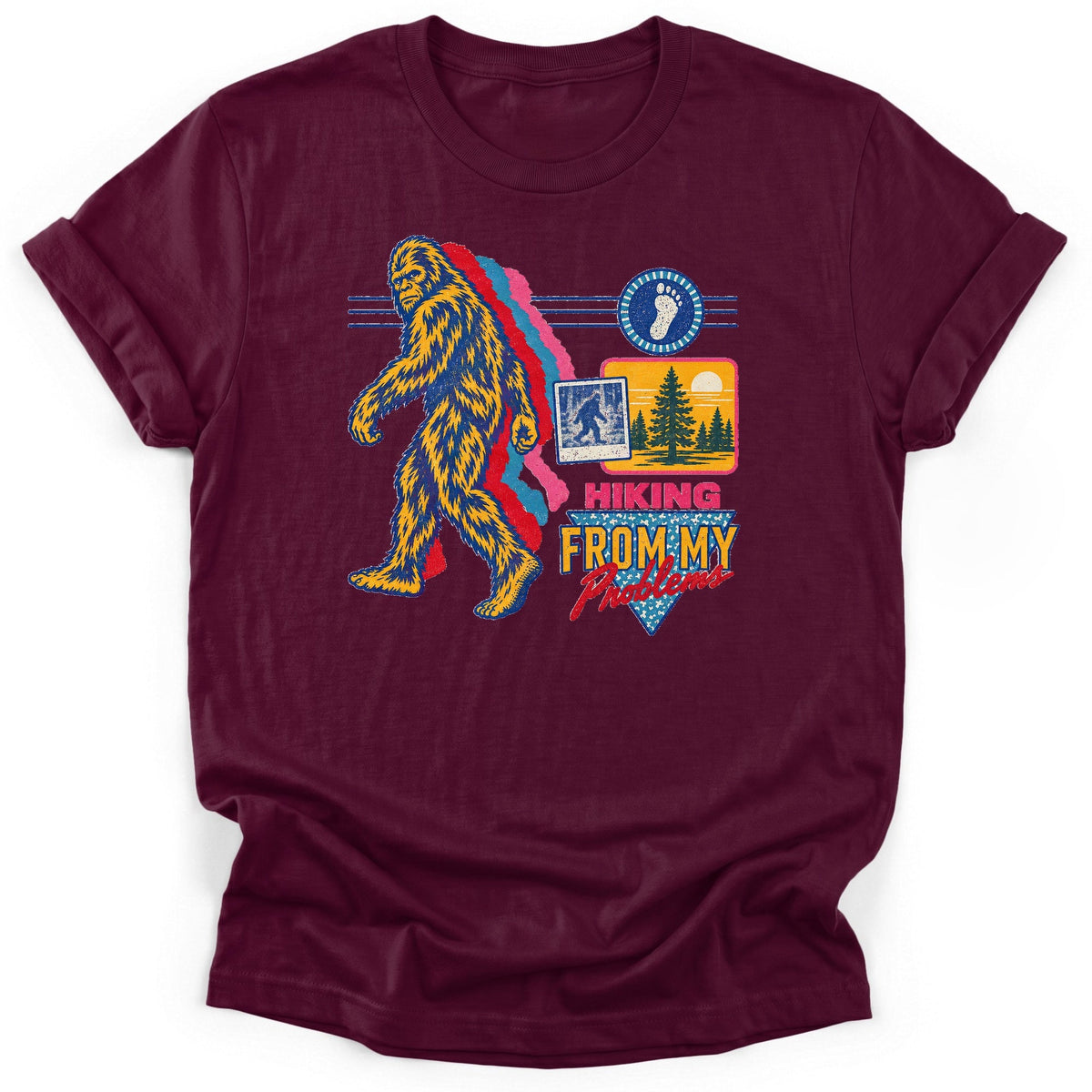 Bigfoot Hiking From My Problems T-Shirt product image 1