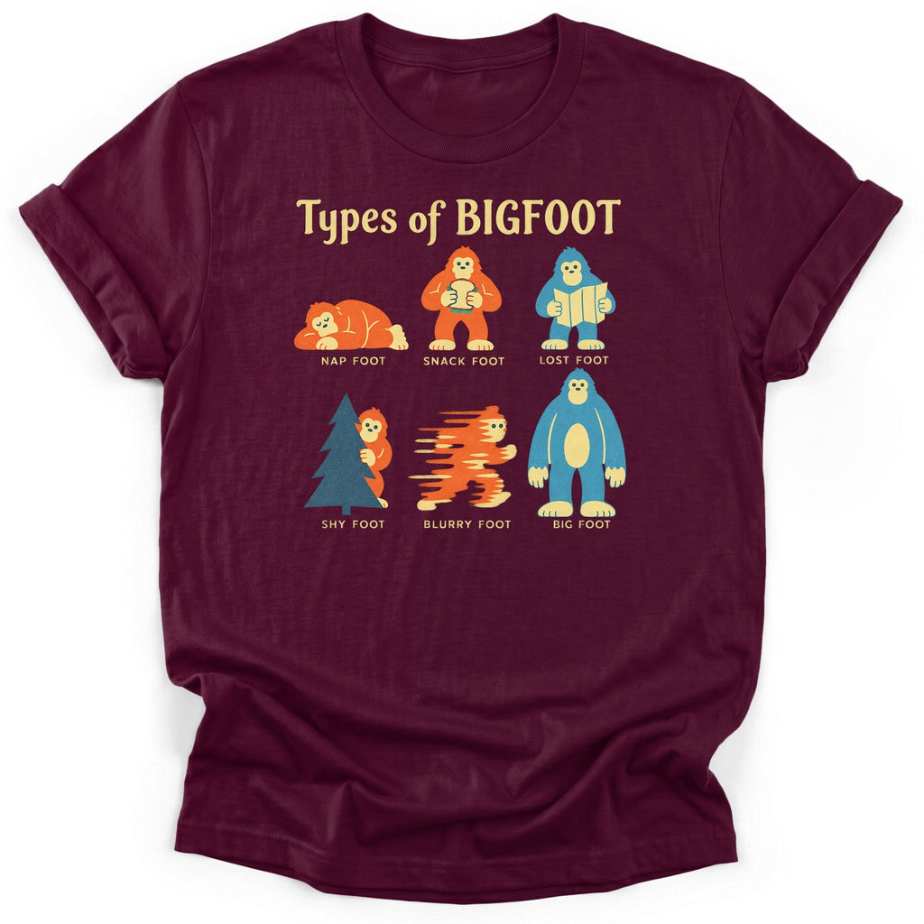 Types Of Bigfoot Bright T-Shirt product image 5