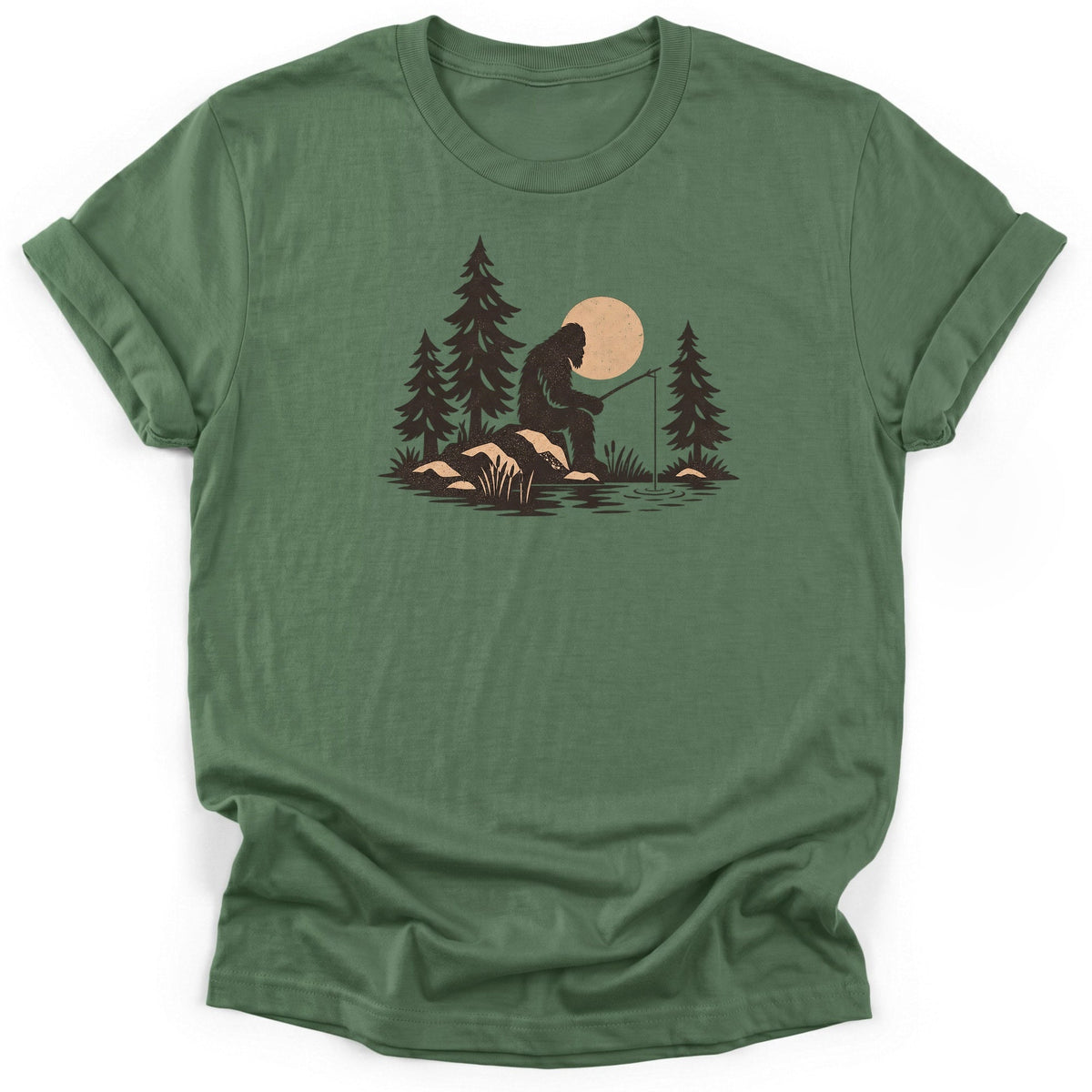 Bigfoot Gone Fishing T-Shirt product image 3