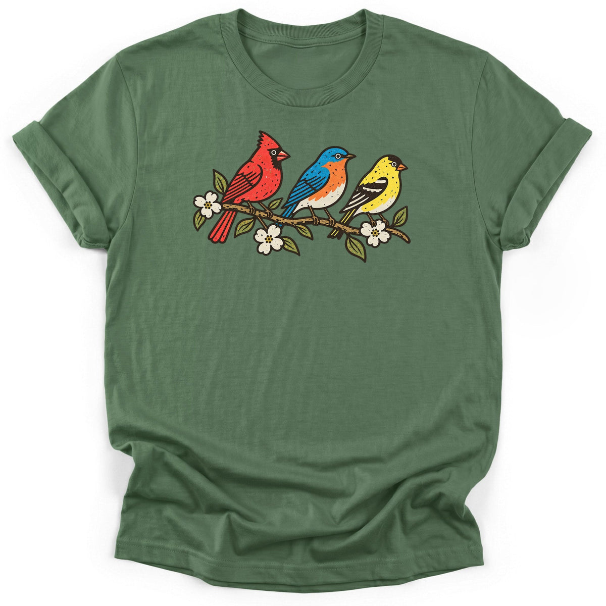 Three Songbirds On A Branch T-Shirt product image 6