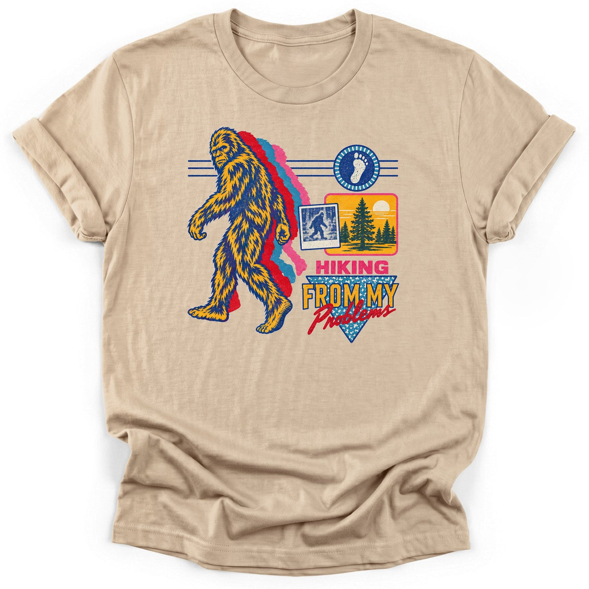 Bigfoot Hiking From My Problems T-Shirt product image 5
