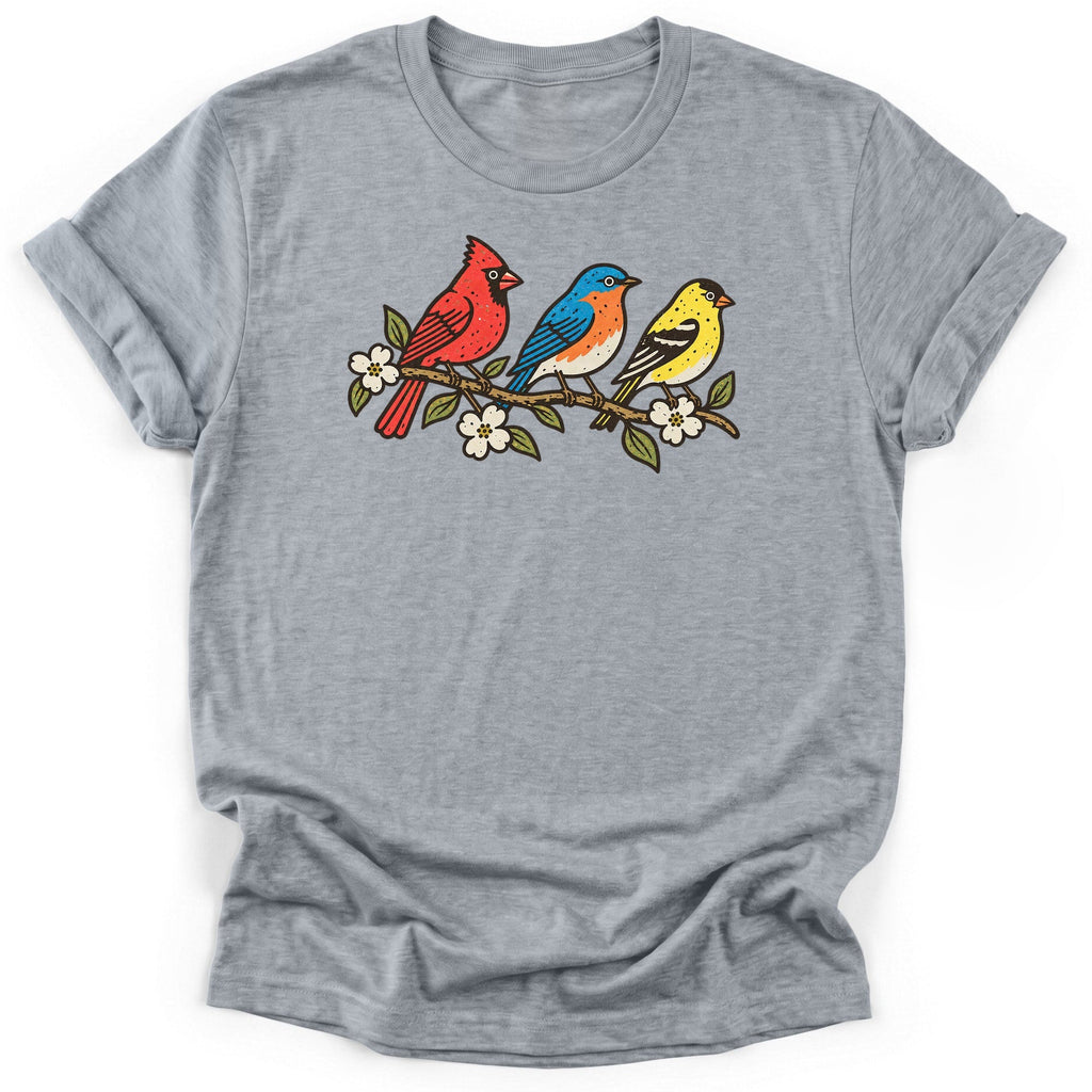 Three Songbirds On A Branch T-Shirt product image 4