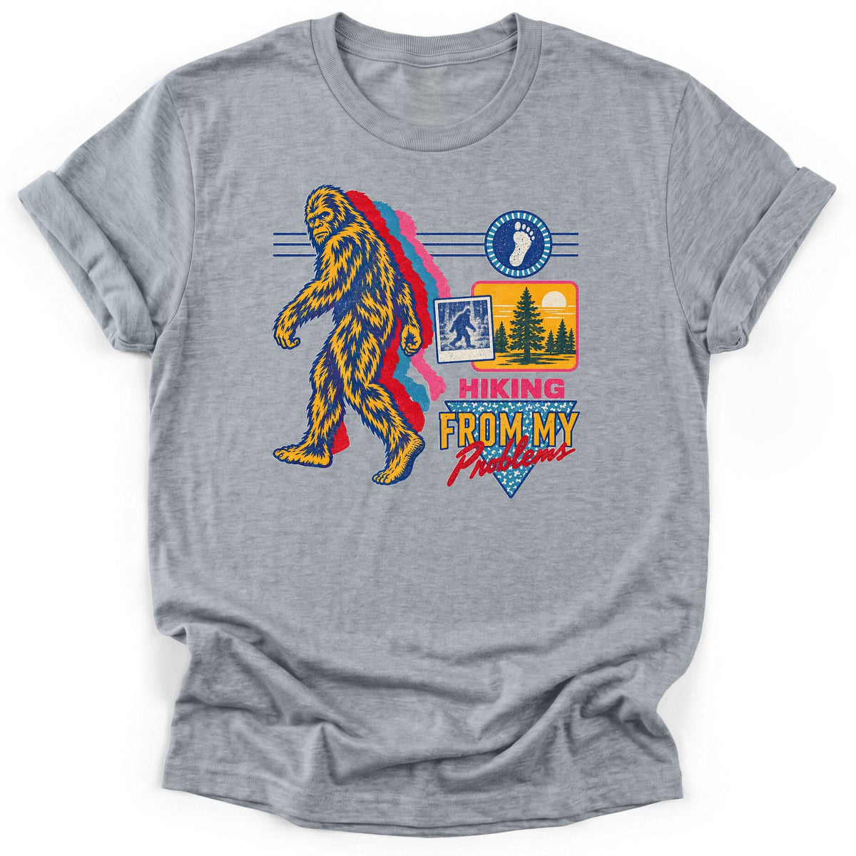 Bigfoot Hiking From My Problems T-Shirt product image 4