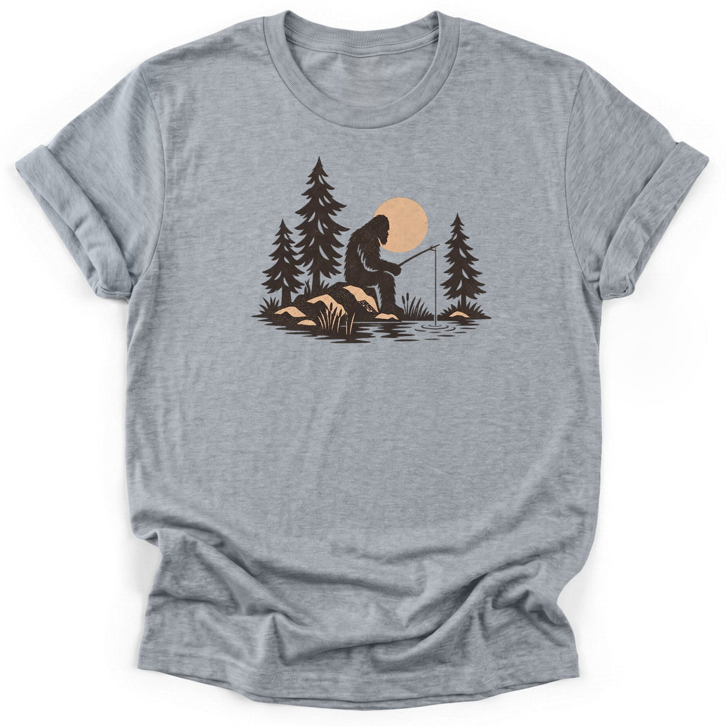 Bigfoot Gone Fishing T-Shirt product image 1
