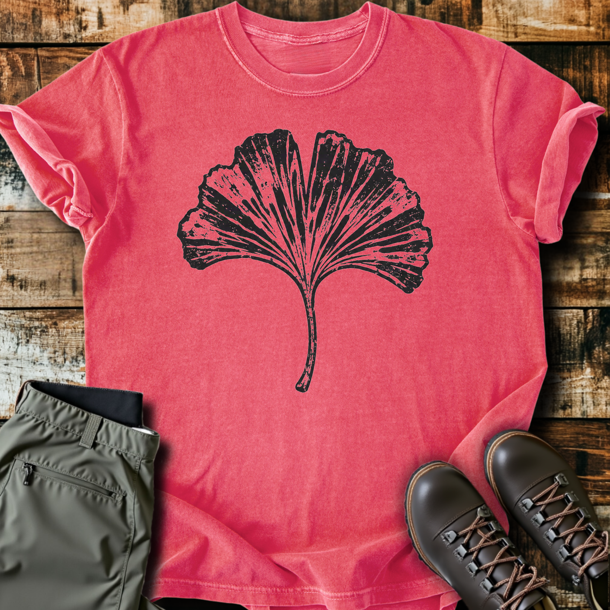 Ginkgo Leaf Print T-Shirt product image 1