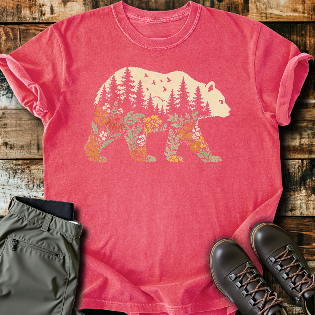 Wildflower Forest Bear T-Shirt product image 5