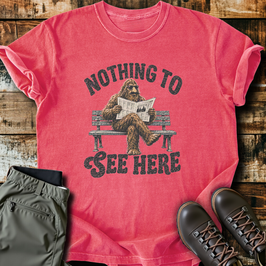 Nothing To See Here Bigfoot T-Shirt product image 4