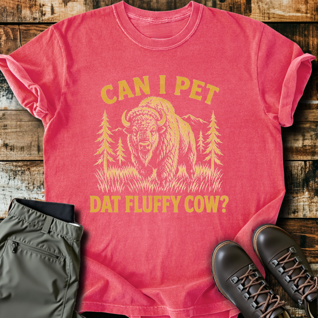 Can I Pet Dat Fluffy Cow T-Shirt product image 2