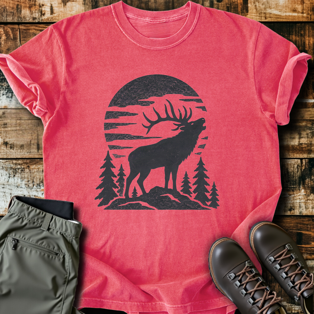 Bugling Elk Sunset T-Shirt product image 2