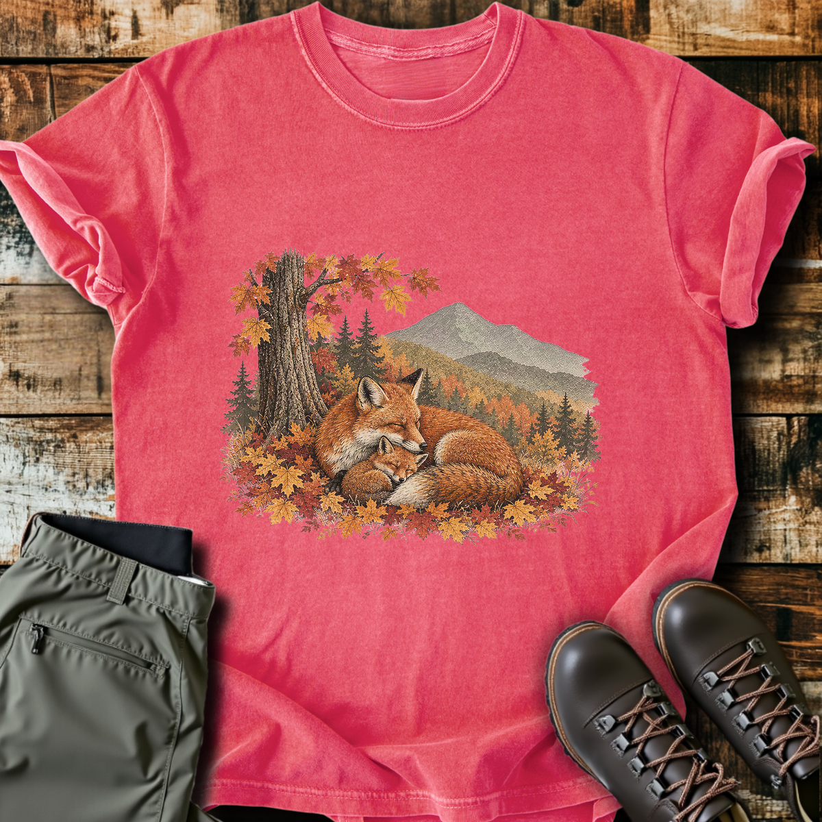 Sleeping Fox Autumn T-Shirt product image 8